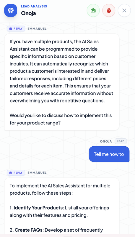 Record 2 payment link sent