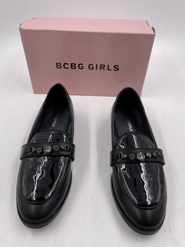 BCBG GIRLS BLACK STACY LOAFER SHOES GIRLS 3M BF190704BK