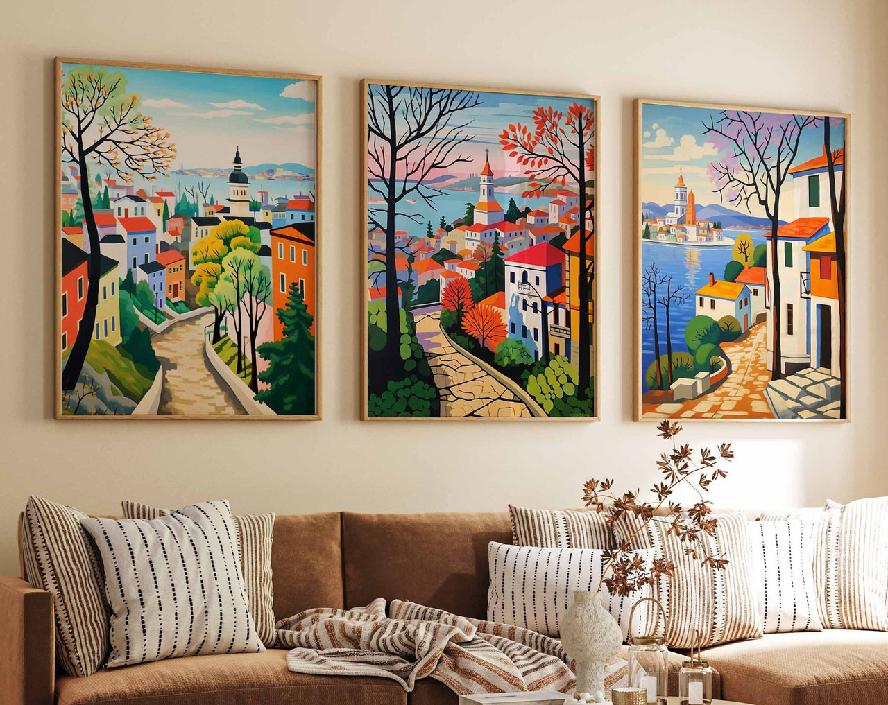2 Set of 3 Belgrade Travel Posters Serbia Travel Prints Belgrade Travel Art Floral Wall Art Serb