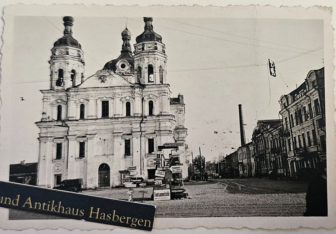 Foto Kreuzung Schilder Straße Front In Polen  Oder Russland Wehrmacht
