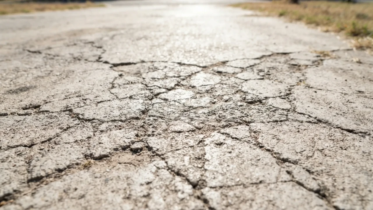 Concrete driveway heat damage cracking San Antonio summer