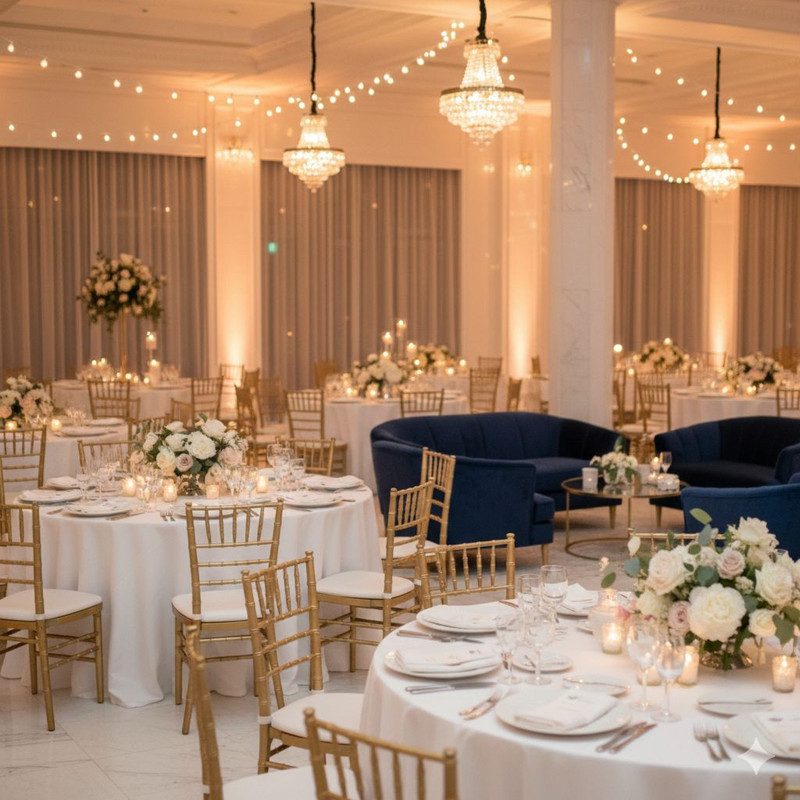 Аренда мебели для свадьбы и торжеств - банкетные столы, стулья, лаунж-зона