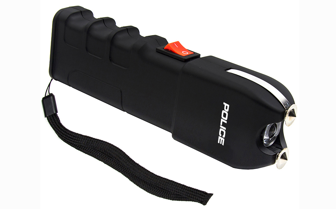 police-stun-gun-taser-flashlight-rechargeable-vipertek-928-black