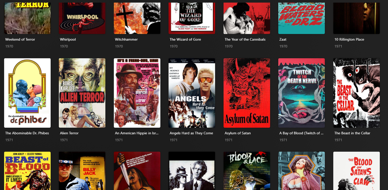 sample screen of plex server