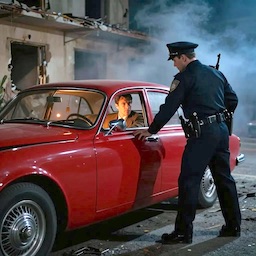 Firearms officer Rae Hardy arrives to support Sam Corsair 