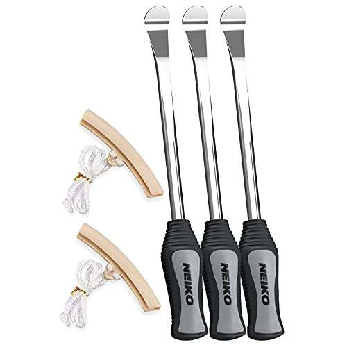 Amazon: Cucharas para neumáticos. (Yo las compre para scooter) 
