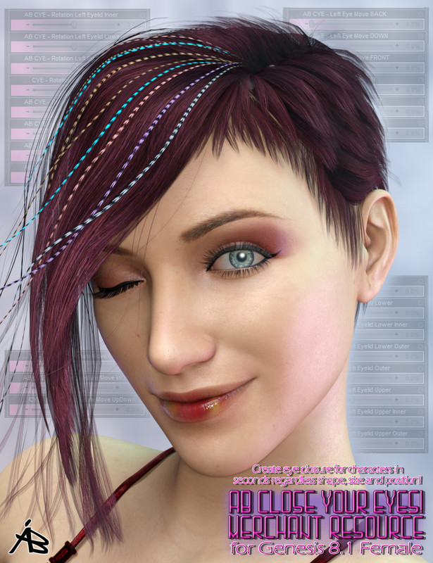 AB Close Your Eyes! for Genesis 8.1 Female (MR) AB Close Your Eyes! for Genesis 8.1 Female (MR)
