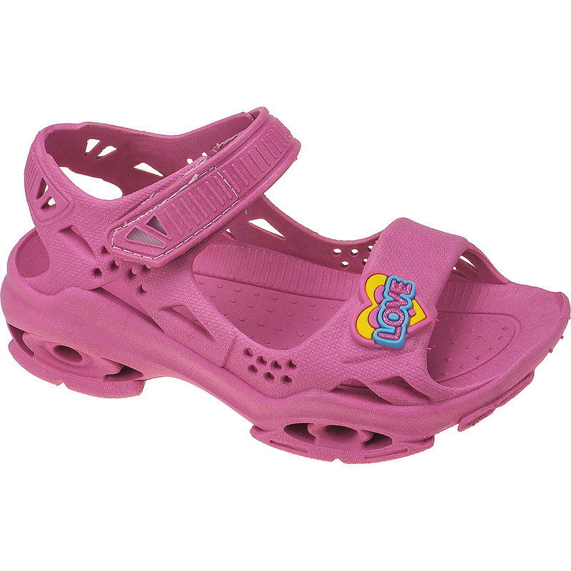 Sandália Papete com Velcro Decorada Love miniatura 4