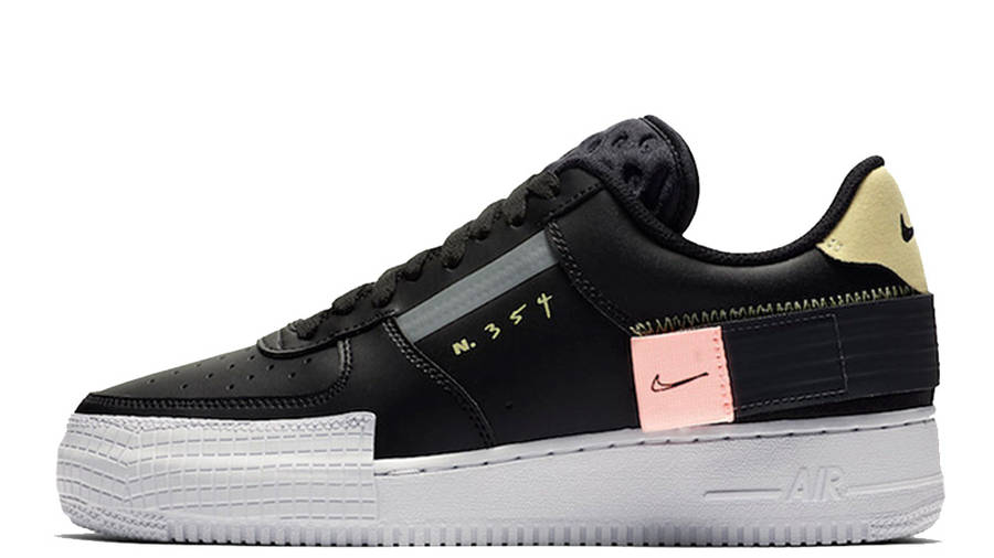 Nike Air Force 1 Low Type Black / Zinnia Pink