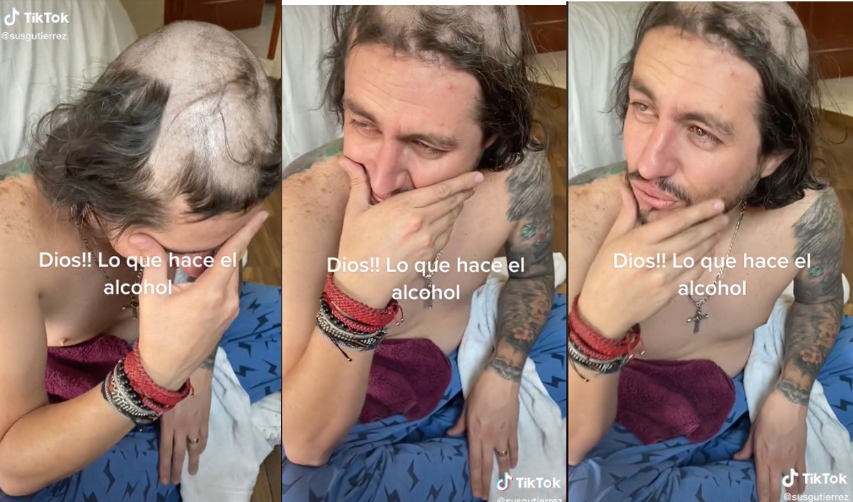 Niño dejó pelón a su padre cuando este se quedó dormido estando ebrio