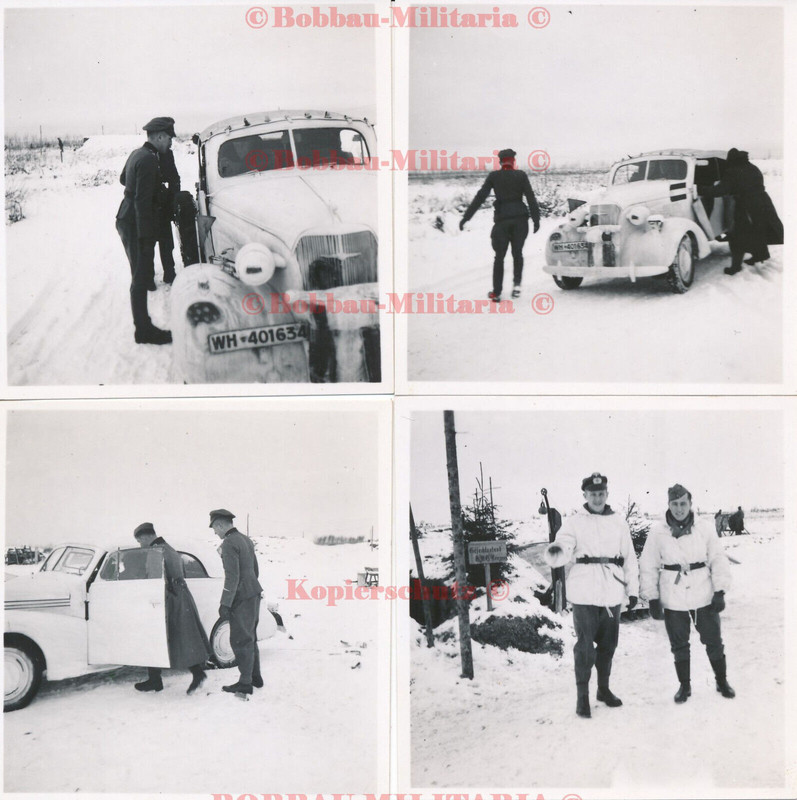 Russland Kommandeurswagen Stander Beute PKW Cabrio weiße Wintertarnung 56.ID