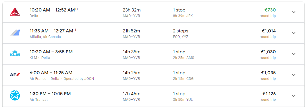 Vuelos a Canadá (Cías aéreas, escalas...) - Foro USA y Canadá