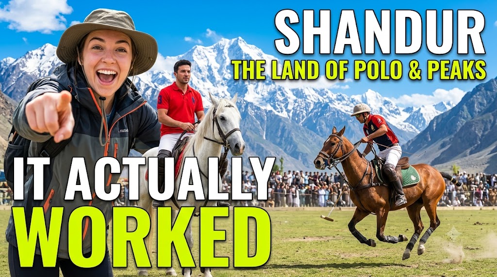 AI-generated example result for the youtube-thumbnail prompt: Travel & Adventure Vlog – "MAIN TITLE TEXT: e.g., SHANDUR" | Travel And Adventure Vlog Youtube Thumbnail AI YouTube Thumbnail Prompt
