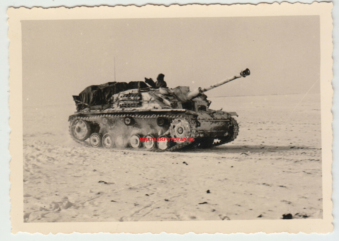 Orig.Foto Wehrmacht Sturmgeschütz III mit Langrohr Panzerjagd Ostfront 1943