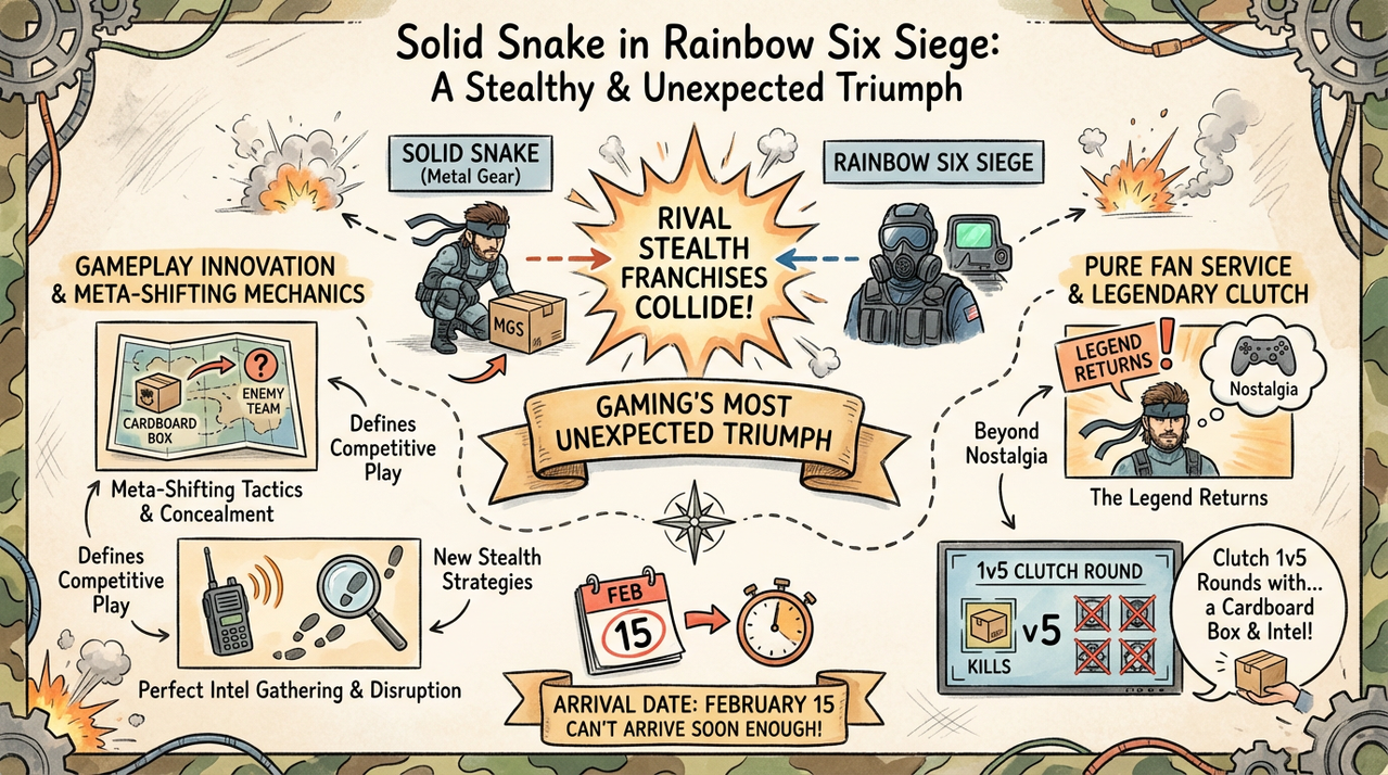 Solid Snake Joins Rainbow Six Siege - Metal Gear's Biggest Crossover Yet 1 Tactical shooter gameplay with stealth operator in action