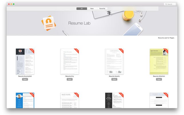Resume & CV Lab - Templates 1.3.1 Multilingual macOS