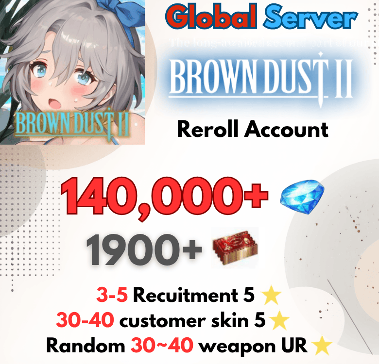 [Global]  Browndust 2 Reroll Account Gói Reroll Đặc Biệt 