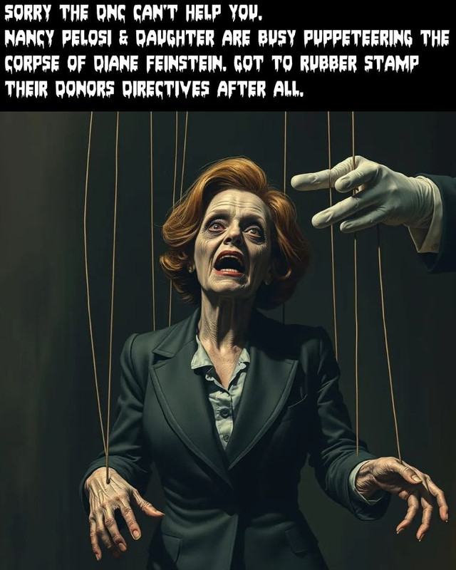 corpse of diane feinstein pelosi puppet