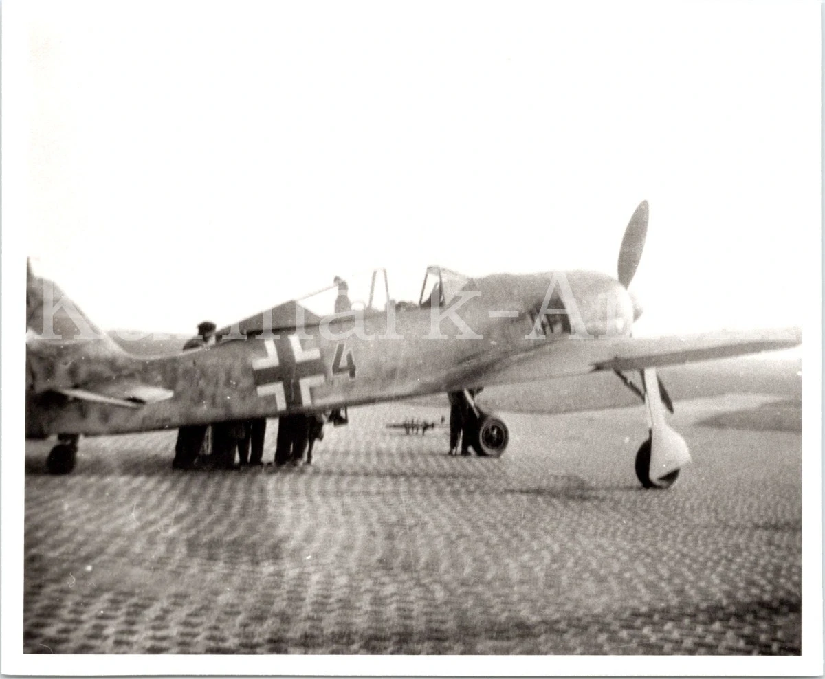 S090 Photo Wehrmacht Archive Repro Luftwaffe Aircraft Fw190 Identification Camo Launch