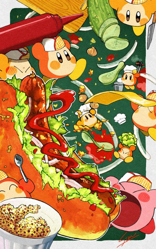 kirby-and-waddle-dee-kirby-drawn-by-simo