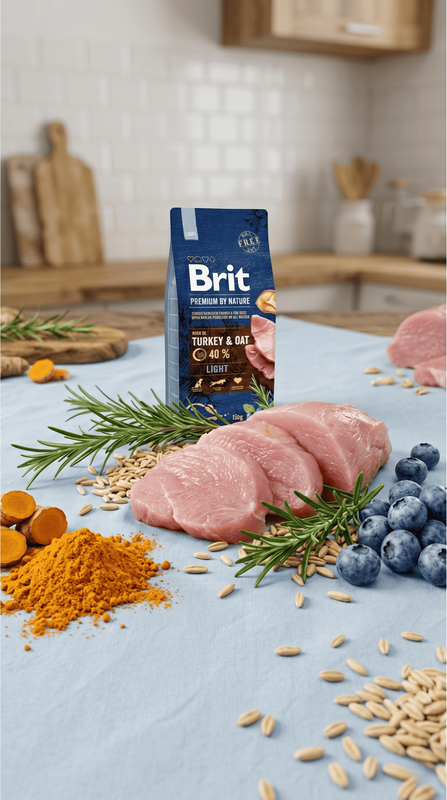Brit Premium Light 15kg Indyk karma dla psa z nadwagą