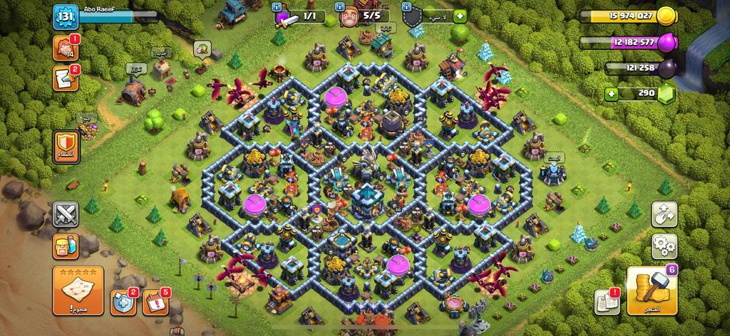 حساب كلاش ملكة 66 ملك 62