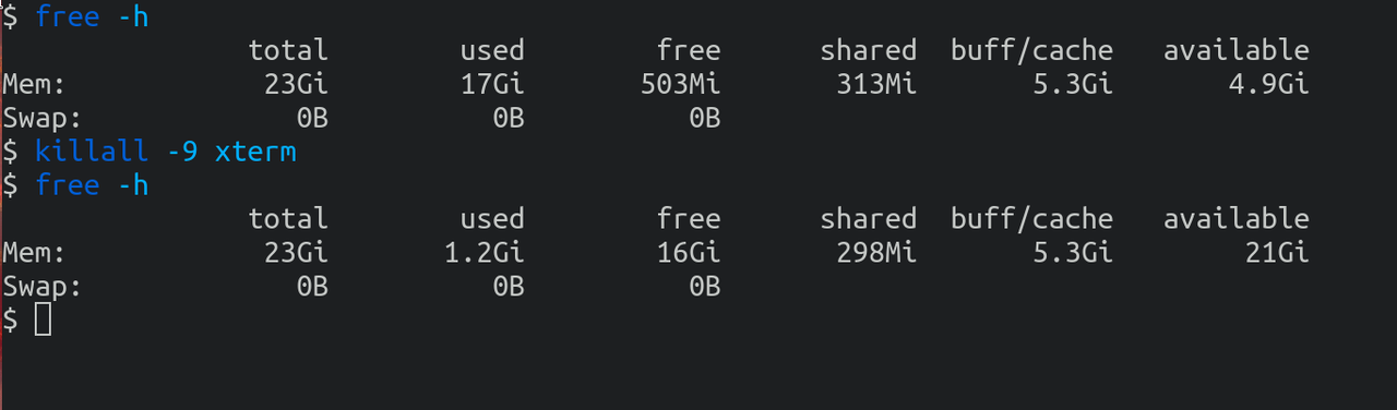 is this memory leak in xterm or linuxatemyram.com ? : r/archlinux