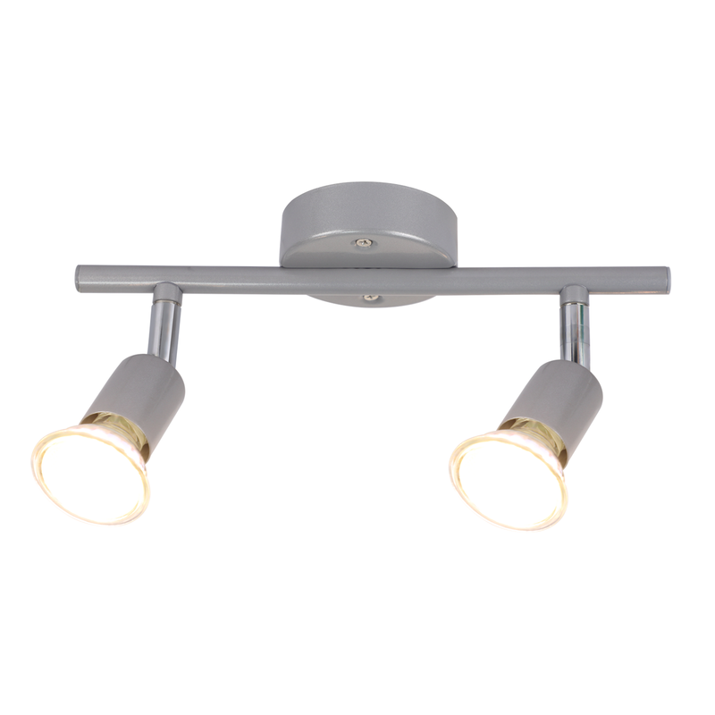 Glitzerlife LED Deckenstrahler Schwenkbar GU10 Deckenleuchte Silber- Deckenspots 2 Flammig Wandleuchten Für Bad Küchen Flur Schlafzimmer Leuchtmittel Enthalten_voghion.com