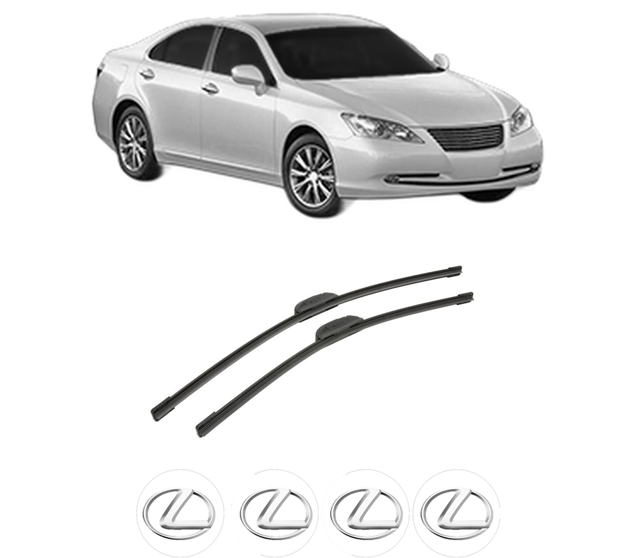 Set stergatoare auto LEXUS ES (MCV_, VZV_) din 2001-2006, pentru parbriz auto, 2 bucati, Bosch Aerotwin Retrofit, din cauciuc siliconat rezistent, 4 Stickere Auto LEXUS