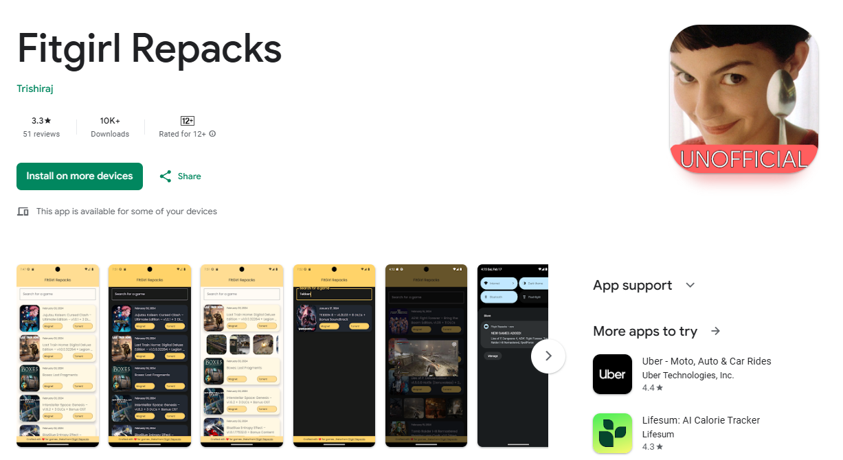 Fitgirl repacks app screenshot