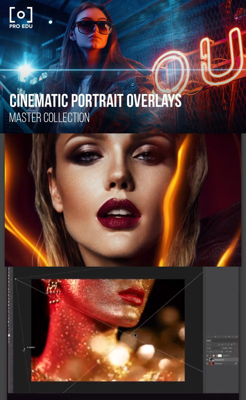 PRO EDU - Master Collection - 200 Cinematic Portrait Overlays