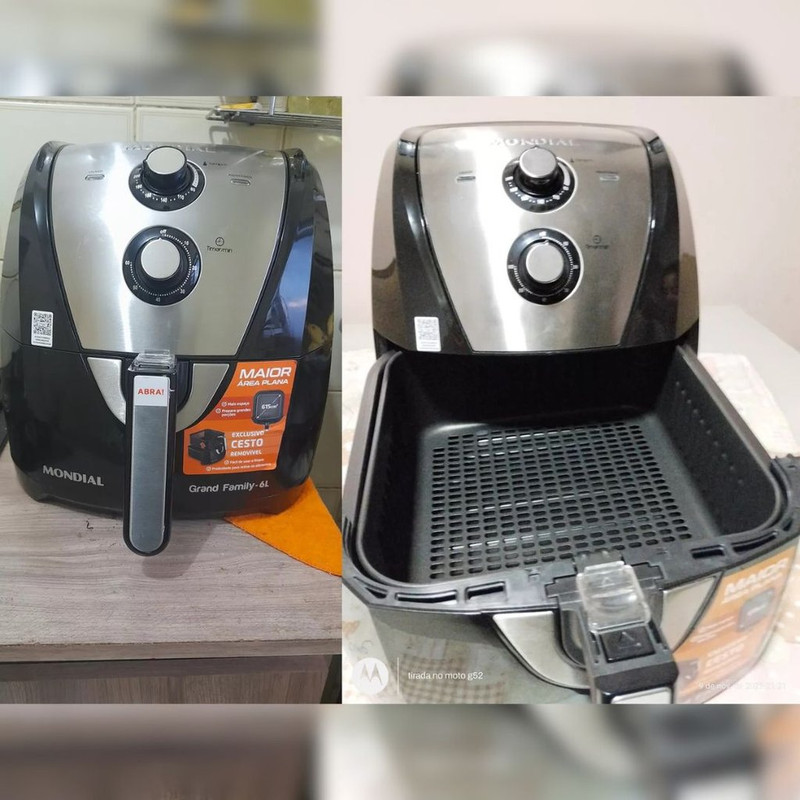 Fritadeira Elétrica sem Óleo/Air Fryer Mondial – Grand Family AFN-60-BI Preta 6L