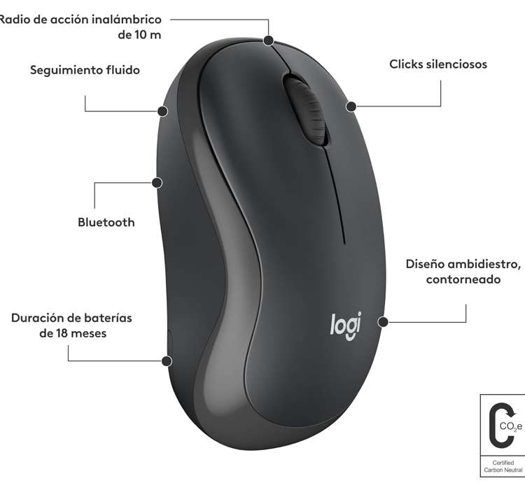 Amazon: Logitech Mouse Bluetooth silencioso M240, inalámbrico 
