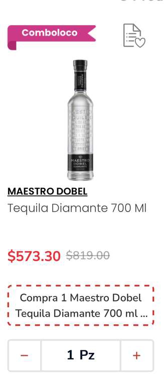 HEB: Comboloco Maestro Dobel (30% desc) + six cerveza XX (gratis) + cupón 10% desc 
