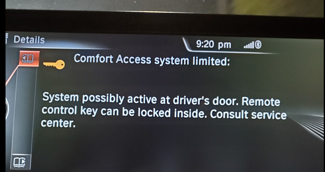 Comfort access problemsproblem found - BMW 3-Series and 4-Series  Forum (F30 / F32)