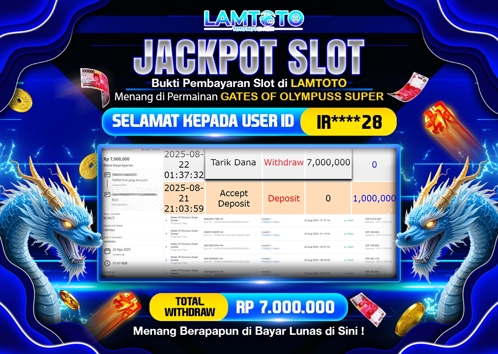 BUKTI JACKPOT LUNAS LAMTOTO