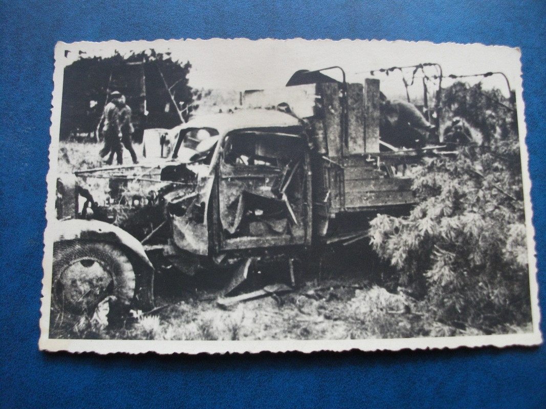 2.WK WW2 Portrait Postkartenformat zerstörter LK