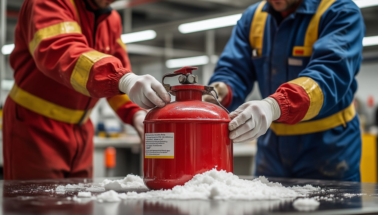 Перезарядка порошковых огнетушителей