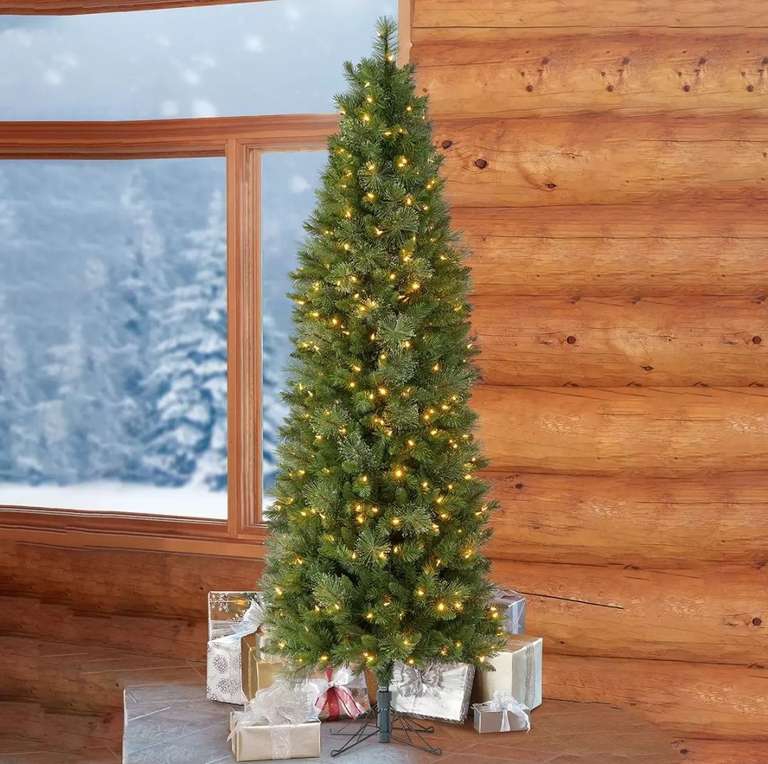 Costco: Árbol de Navidad Artificial Pre-iluminado con 350 Luces LED Surebright 2.2m