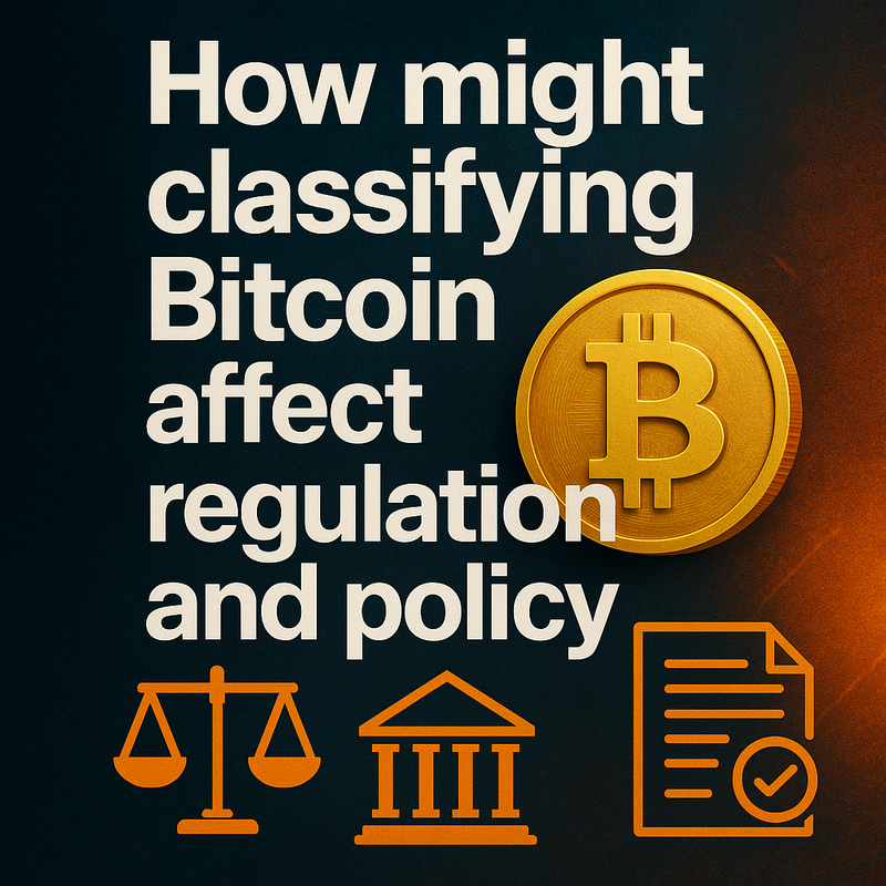 How might classifying Bitcoin affect regulation and policy