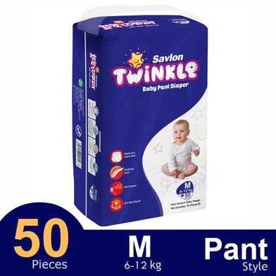 Savlon Twinkle Pant System Baby Diaper (6-12 kg) (50 Pcs)
