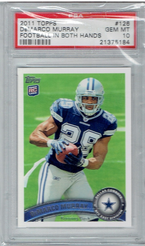 2011 Topps 126A DeMarco Murray (football In Both Hands) PSA 10