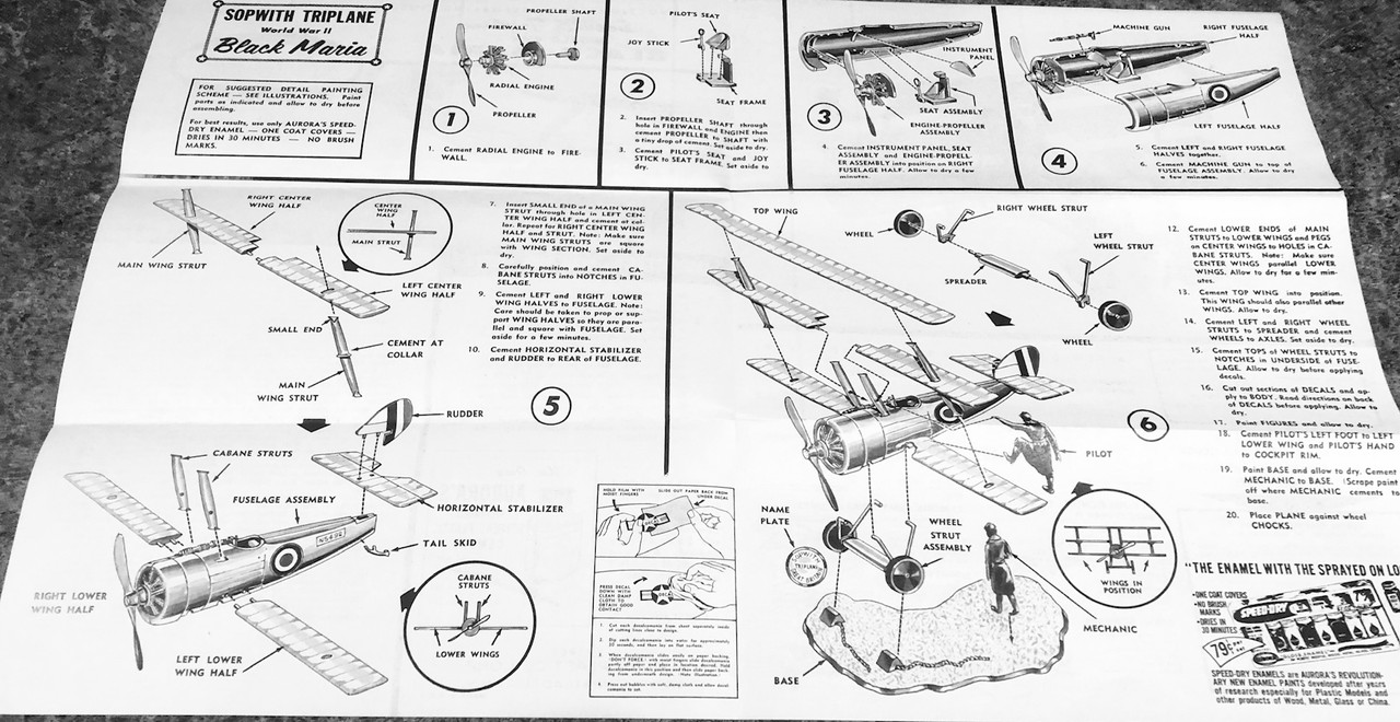 Sopwith Triplane Instructions P 2 and 3