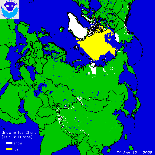 sea ice and snow cover 7 days sept 18th 2025