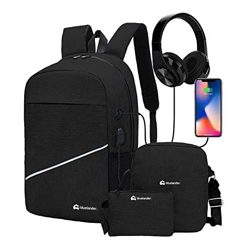 Amazon: Bluelander Mochila Antirrobo 3 piezas 
