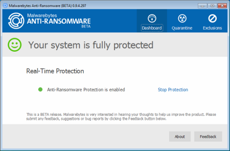 Malwarebytes Anti Ransomware v0.9.19.56 1.1.330 Beta