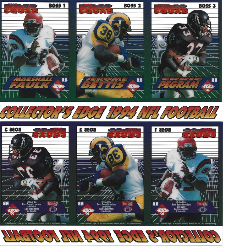 1994 Collectors Edge Boss Squad PROMO Panel