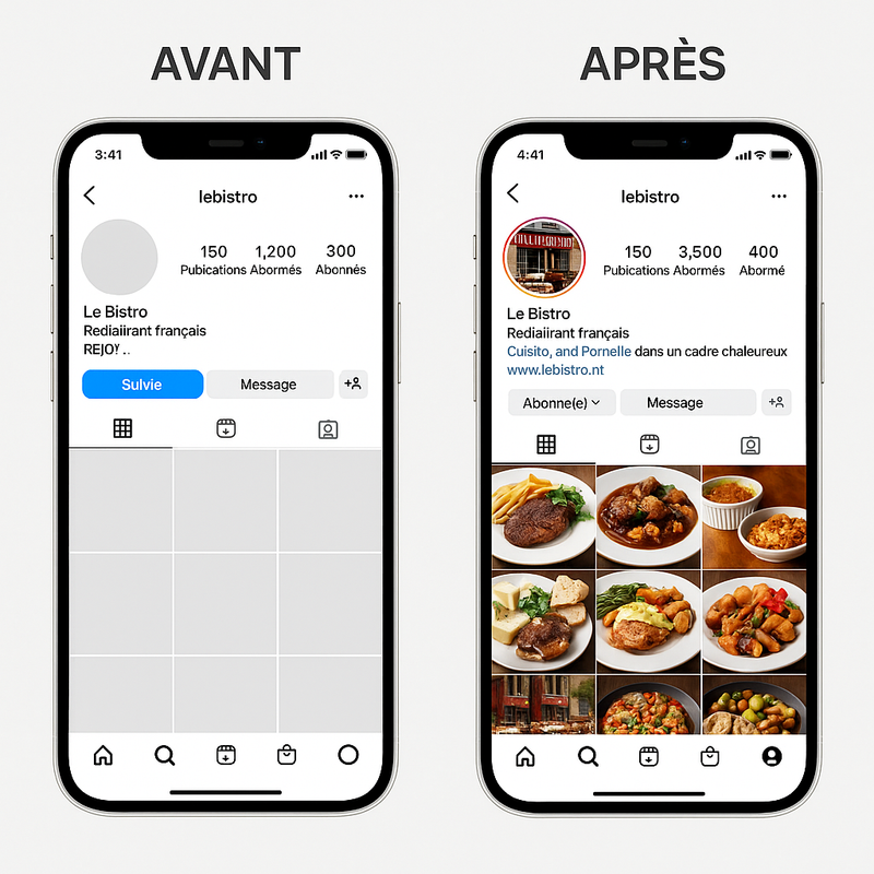 Instagram Avant Apres