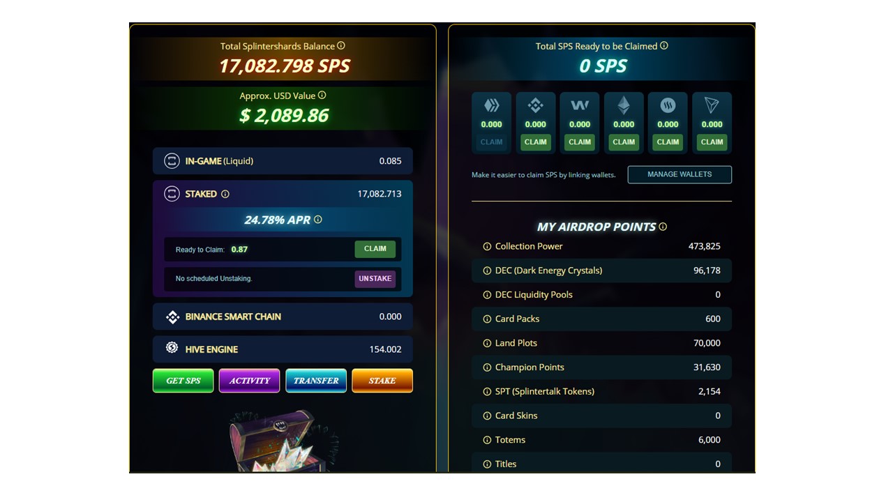 Splinterlands SPS
