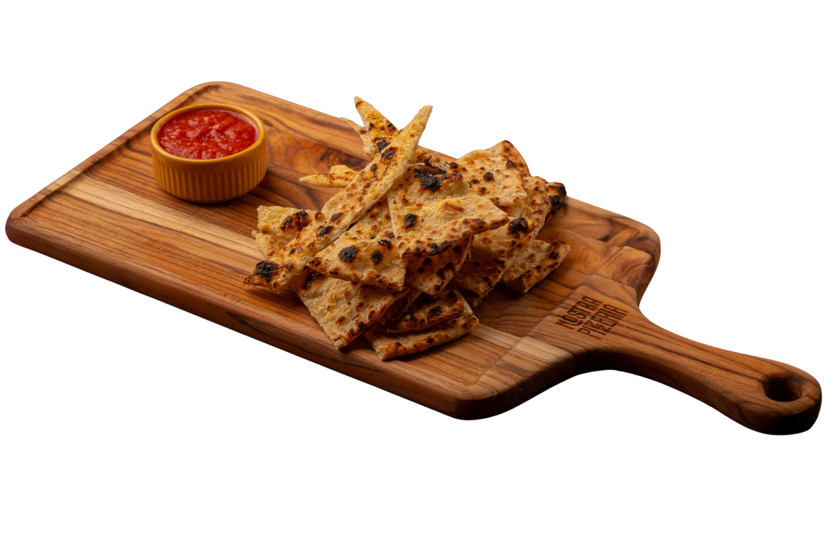 CROSTINI COM TRIO DE ANTIPASTO